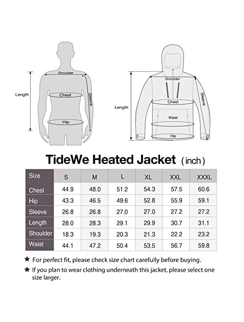 TIDEWE Men's Heated Jacket with Battery Pack, Coral-Fleece Lining, Waterproof 1/2 Zip Jacket for Hunting(Camo,S-XXXL)