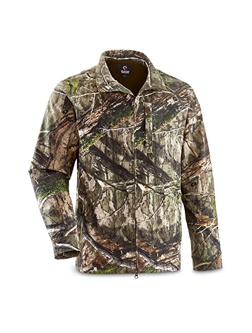 Guide Gear Men's Stretch Canvas Camo Hunting Jacket Hunt Outerwear Hunting Gear Apparel Clothing