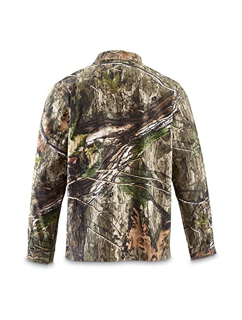 Guide Gear Men's Stretch Canvas Camo Hunting Jacket Hunt Outerwear Hunting Gear Apparel Clothing