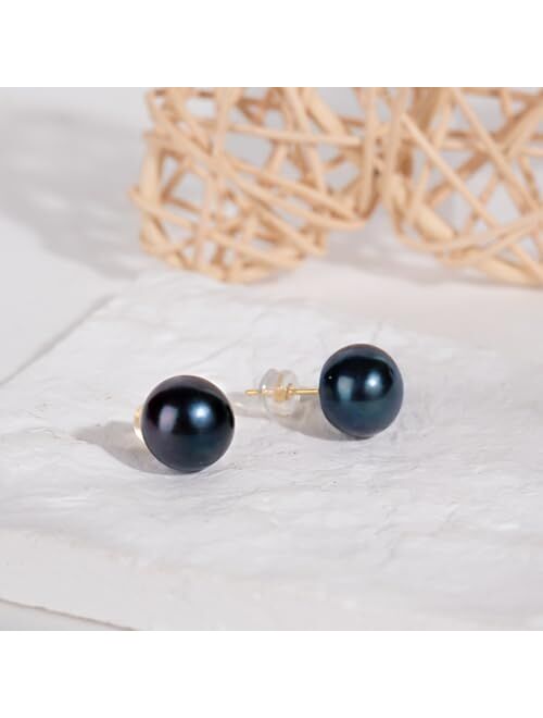 BURLAP LIFE 2023 New Freshwater Real Pearl Stud Earrings Quality Pearl Earrings for Women