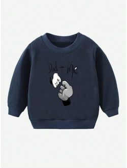 Boys Round Neck Casual Sweatshirt For Autumn