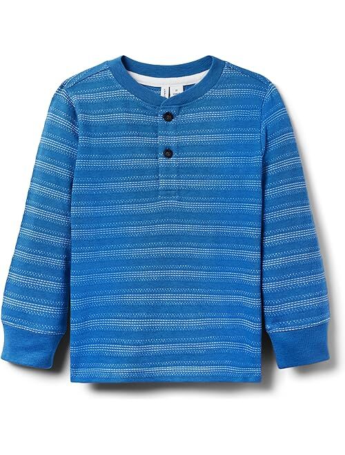 Janie and Jack Stripe Henley Top (Toddler/Little Kid/Big Kid)