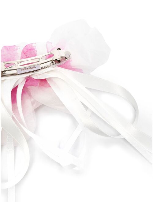 Monnalisa floral ribbon hair clip