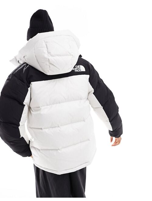 The North Face himalayan down jacket in black and white