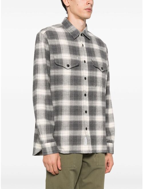 Woolrich plaid-check flannel shirt