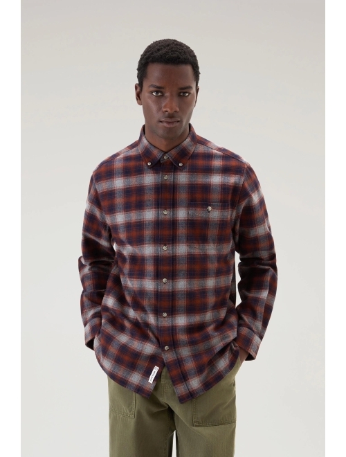 Woolrich plaid-check pattern flannel shirt