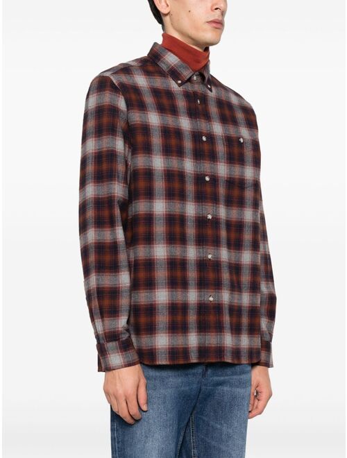 Woolrich plaid-check pattern flannel shirt