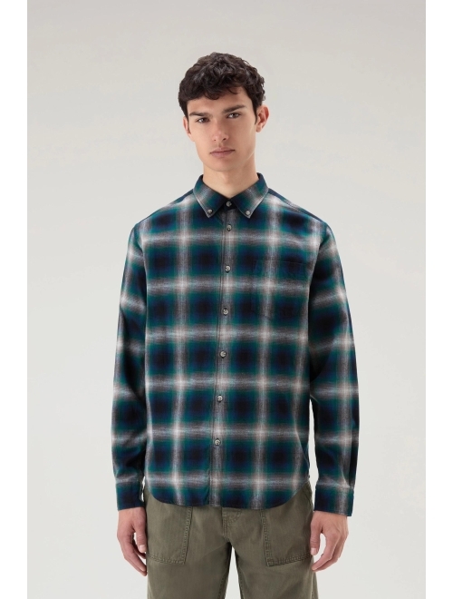 Woolrich Madras plaid-check flannel shirt