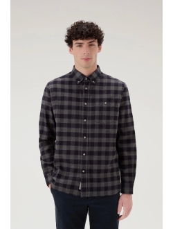 Traditional plaid-check flannel shirt