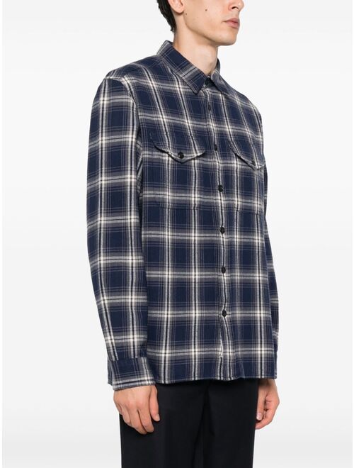 Woolrich plaid-check flannel shirt