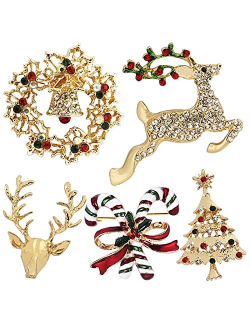 Choice Of All Christmas Lapel Pin Boot Shape Christmas Brooches for Women Men Christmas Stockings Pin for Girls Christmas Jewelry Set (red)
