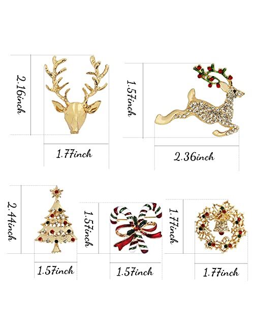 Choice Of All Christmas Lapel Pin Boot Shape Christmas Brooches for Women Men Christmas Stockings Pin for Girls Christmas Jewelry Set (red)