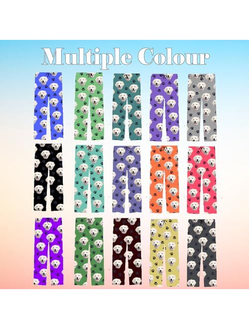Liubai Custom Face Pajama Bottoms for Men Women Dog Face Pants Personalized Pajamas Couple Pj Trousers Gifts for Him Her