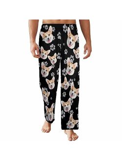 FunStudio Custom Face Pajama Pants with Picture Personalized Photo PJ Bottoms Customized Gifts for Men Women
