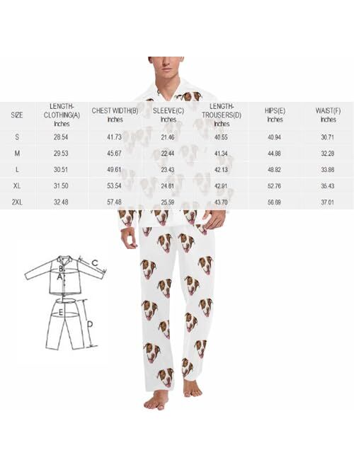MyPupSocks Custom Face Pajamas for Men, Personalized Sleepwear Sets S-2XL