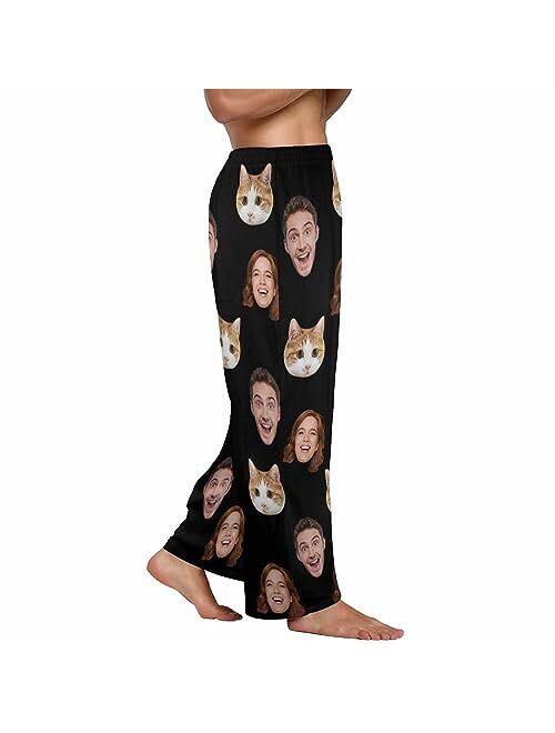 YESCUSTOM Personalized Photo Face Pajama Pants Custom Christmas Pajama Bottoms for Women and Man