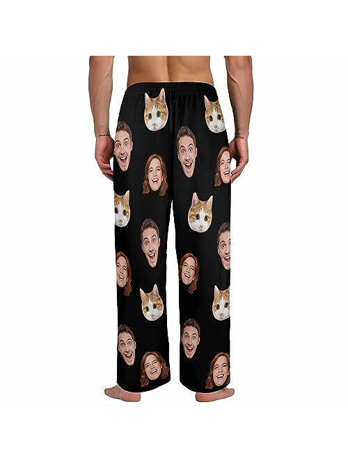 YESCUSTOM Personalized Photo Face Pajama Pants Custom Christmas Pajama Bottoms for Women and Man