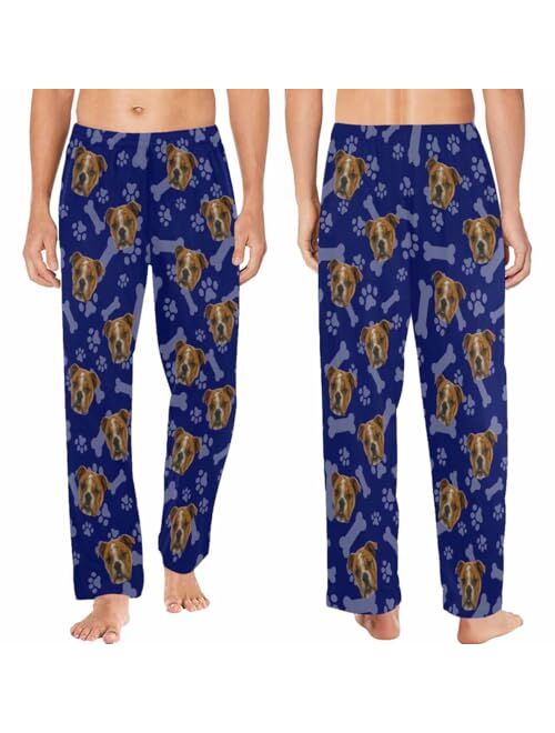 Mypupsocks Custom Christma Pajama Pants Dog Cat Pajama Personalized Pjs for Men Women Pajama Bottoms