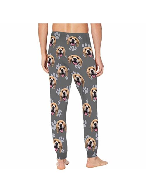 Artsadd Custom Pajamas Pants Personalized Pajamas Bottoms for Men Pjs Trousers S-2XL