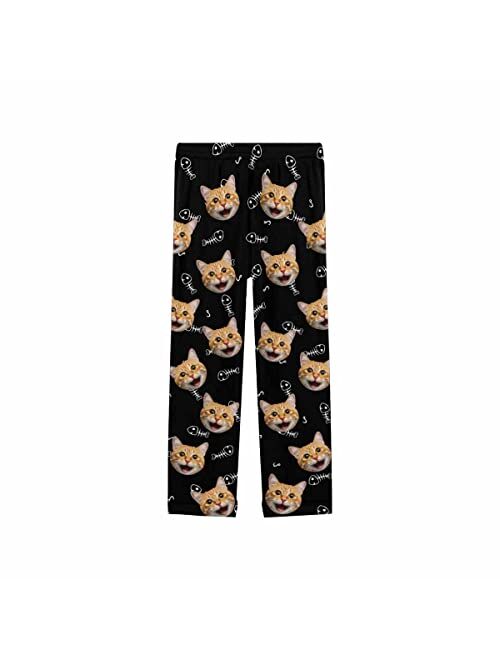 FunStudio Personalized Pajama Pants for Women Custom Photo Face Printed Pajama Bottoms with Pockets