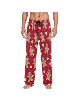 Gaireg Custom Image Mens Pajama Pants with Pockets, Sleep Lounge Pant, Drawstring Design PJ Bottoms (S-XXL)