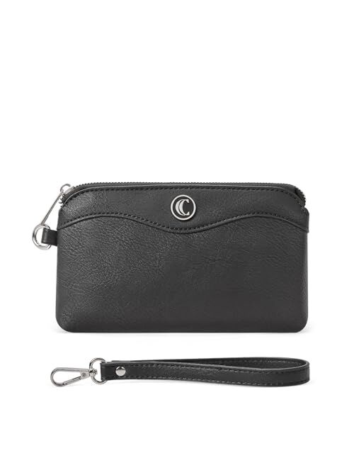 CLUCI Wristlet Wallets for Women Travel Phone Handbag Leather Clutch Purses with Card Slots