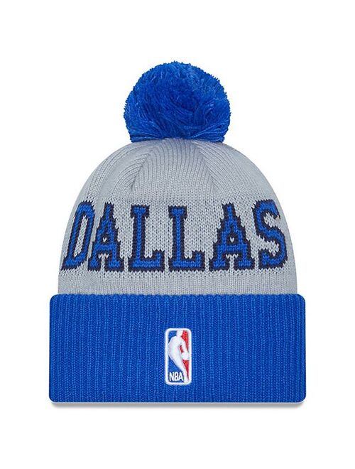 New Era x Staple Men's New Era Blue/Gray Dallas Mavericks Tip-Off Two-Tone Cuffed Knit Hat with Pom