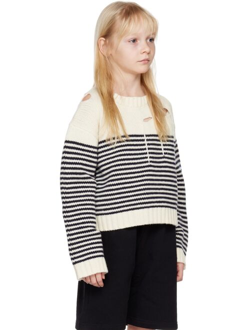 CHARLES JEFFREY LOVERBOY SSENSE Exclusive Kids Off-White Stripe Sweater