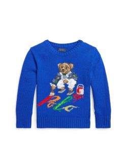 Toddler and Little Boys Polo Bear Cotton Sweater