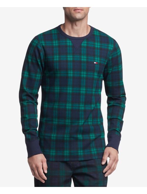 TOMMY HILFIGER Men's Classic-Fit Waffle-Knit Long-Sleeve Pajama T-Shirt