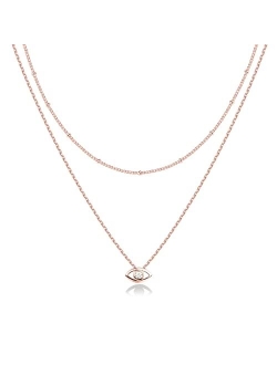 14K Gold Plated Layering Necklaces | Stylish Minimalist Design Pendant Necklaces | Butterfly, Heart, Lock, Evil Eye, Coin, Lightning Bolt, Circle, Cross Pendants fo