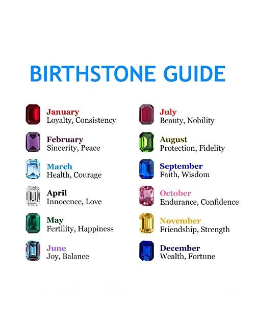 Vrsilver Layered Birthstone Necklace for Women Girls, Gold Silver Rose Gold Plated Layered Paperclip Chain Choker Necklace with Rectangle Birthstone Pendant Birthday Gift