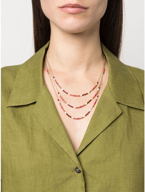 ISABEL MARANT bead-detail layered necklace
