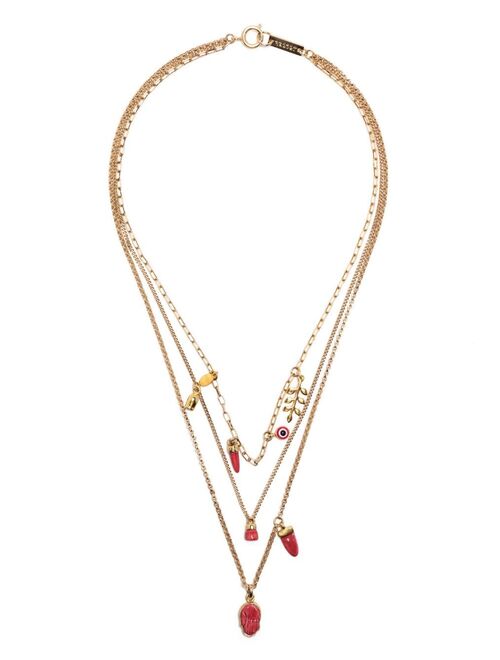 ISABEL MARANT layered gold-plated charm necklace