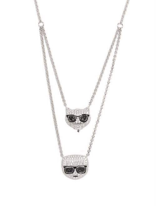 Karl Lagerfeld Ikonik Karl Choupette necklace
