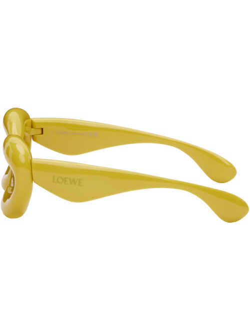 LOEWE Yellow Inflated Cateye Sunglasses
