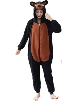 Joyxiamunicorns Unisex Adult Animal Onesie Pajamas Cosplay Costumes Halloween Christmas One-Piece Sleepwear for Women Men