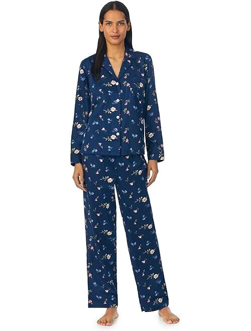 Polo Ralph Lauren LAUREN Ralph Lauren Long Sleeve Woven Notch Collar PJ Set