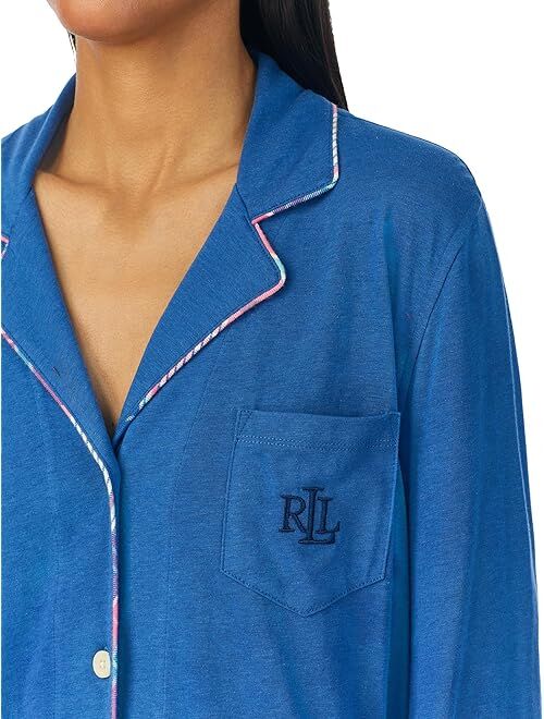 Polo Ralph Lauren LAUREN Ralph Lauren Long Sleeve Knit Notch PJ Set