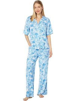 3/4 Sleeve Long Pants PJ Set