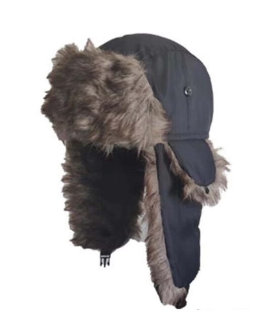 Shein 1pc Men'S Winter Hat With Earflaps And Lining For Outdoor Activities