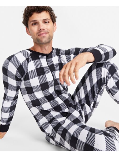 Matching Family Pajamas Men's Checkered One-Piece Pajamas, Created for Macy's