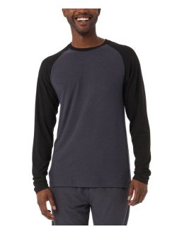 Men's Heat Colorblocked Raglan-Sleeve Sleep T-Shirt