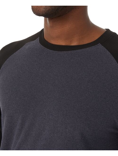 32 Degrees Men's Heat Colorblocked Raglan-Sleeve Sleep T-Shirt