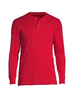 Men's Knit Rib Pajama Henley T-Shirt