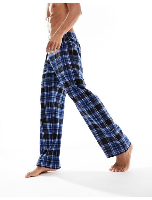 ASOS DESIGN lounge pajama bottoms in blue check