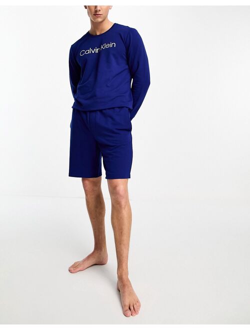 Calvin Klein sleep shorts in blue