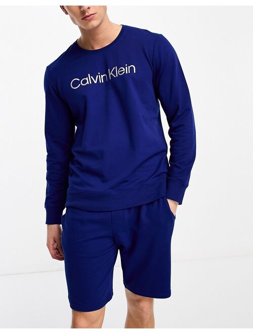 Calvin Klein sleep shorts in blue