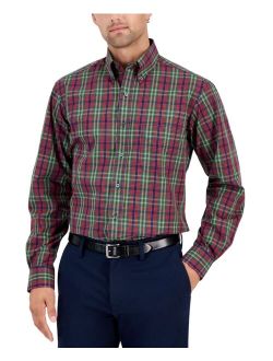 Men's Regular-Fit Large Plaid Dress Shirt, Created for Macy's