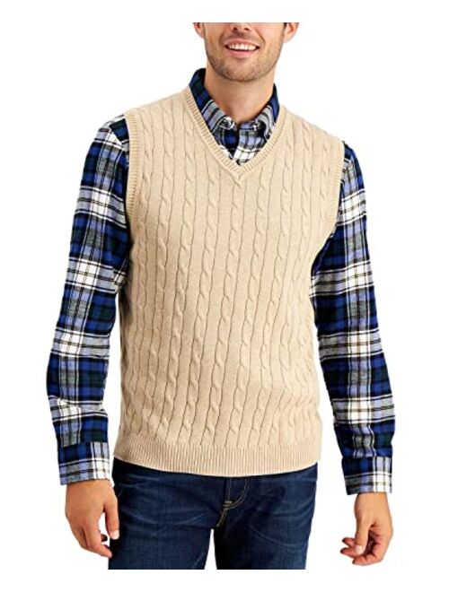 MNCEGEER Mens Knitwear Vest Sleeveless Casual V Neck Slim Fit Pullover Knitted Sweater